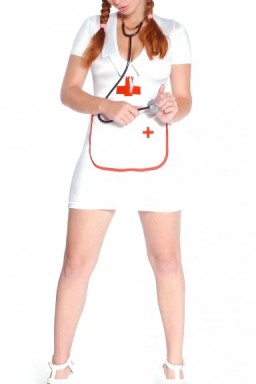 Рыжая медсестра без трусов