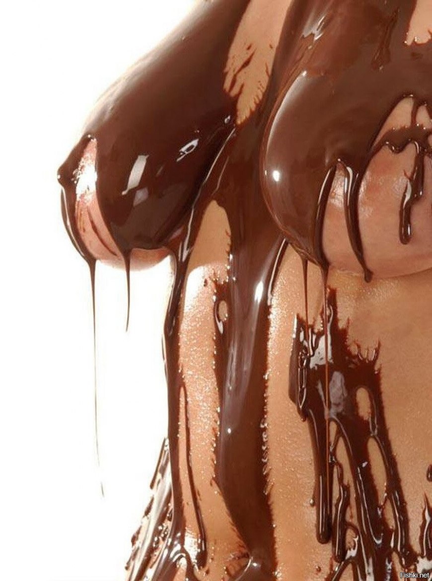 голая девушка шоколаде